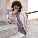 Krótki naszyjnik z podwójnego błękitnego sznurka z przedłużką. UNOSZĘ SIĘ