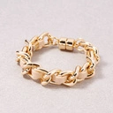 Złota pancerka z lakierowanym paskiem z ekoskóry. CAFFE LATE