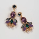 Długie wiszące kolczyki z kolorowymi kryształami. SYMPHONIA