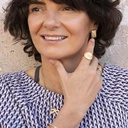 Złoty wisiorek na łańcuszku z zawieszką z literką K. K - KASIA