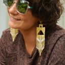 Kolczyki wiszące ręcznie tkane z koralików Miyuki. KASKADA ŚWIATŁA