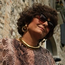 Pozłacany naszyjnik typu choker na łańcuszku tubogas. ITALO DISCO