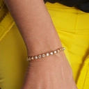 Bransoletka z miedzianych koralików i kryształków. ROZMARZONA