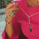 Ekstrawagancki naszyjnik ze szlifowanym kamieniem. DUŃSKI KLIMAT