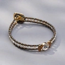 Bransoletka z koralików w złocie z kryształem. ENERGIA MIASTA