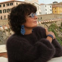 Elastyczna kobaltowa bransoletka a la koronka. CANALE GRANDE