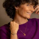 Kolczyki koła z zielonymi kryształkami Swarovskiego. BOTSWANA