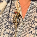 Naszyjnik na żmijkach z krewetką i szarym kryształem. KRÓLOWA MÓRZ