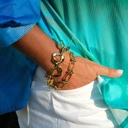 Bransoletka z płaskich ogniw z zapięciem typu toggle. DLA ODMIANY