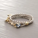 Biała skórzana bransoletka. POZYTYWNIE, GDY PATRZĘ W NIEBO