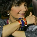 Złota bransoletka łańcuch z pomarańczowym paskiem. OPALONA SKÓRA