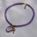 Naszyjnik z ametystów z zawieszką z motywem węża. SERPENTE VIOLA