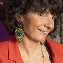 Długi naszyjnik z ważkami i turkusowymi kryształkami. WAŻKI W PODRÓŻY