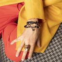 NO TENDA MIEDO DE VOLVERSE LOCA. Pulsera con tanga de cuero