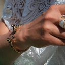 Pozłacana bransoletka z głowami zebr z cyrkoniami. MAŁE ZEBRANIE