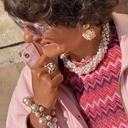 Regulowany pierścionek a la koralowiec z cyrkoniami. ŚWIATŁO OCEANU