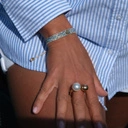 Wąska bransoletka tkana z paciorków Miyuki z dekorem. FETE DU CITRON