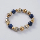 Bransoletka z kobaltowymi sodalitami i cyrkoniami. CAFE DE FLORE 