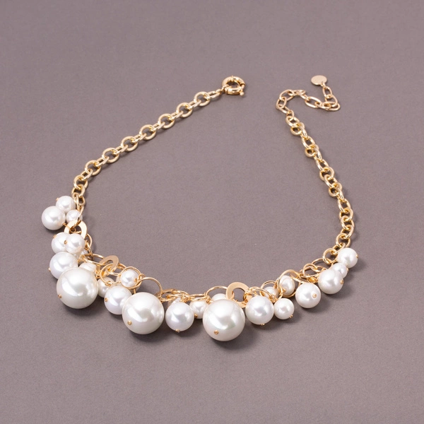 Naszyjnik ze szklanymi perłami Majorka w różnych odcieniach. WSZYSTKO ALBO NIC