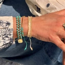 Wąska bransoletka ręcznie tkana z paciorków Miyuki. BLASK NIFERTITI