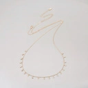 Pozłacany naszyjnik w stylu francuskim z cyrkoniami. DIAMENTOWA ROSA