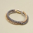 Trzykolorowa bransoletka z łańcuchów typu kostka. DO WYBORU