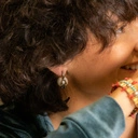 Ponadczasowe kolczyki z dużymi perłami i granatami. PERŁA I GRANATY