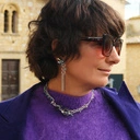 Posrebrzany naszyjnik na łańcuchach z kryształkami. ZAPĘTLONY CZAS