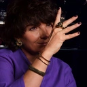 Geometryczny pierścień z kryształkami Swarovskiego. GAINSBOURG