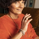 Pozłacany naszyjnik na łańcuszku z serduszkiem. MIŁOŚĆ TO OGIEŃ