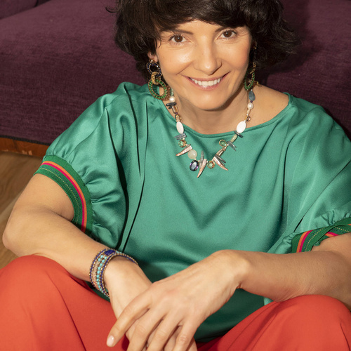 JARDÍN BRASILEÑO. Pendientes colgantes de cuentas