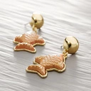 Krótkie kolczyki wiszące z pomarańczowymi rybkami. RADOSNE RYBKI