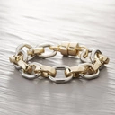 Lekka bransoletka ze złotych i srebrnych ogniw.  RÓŻNE OBLICZA