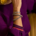 Szara skórzana bransoletka. SZCZĘŚCIARA