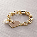 CORAZÓN DE CARAMELO. Pulsera con colgante con corazón