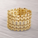 Szeroka pozłacana bransoletka z zapięciem na magnes. RZĄDZISZ