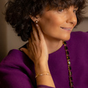 CAFÉ FRANCÉS. Pendientes tachuelas con perlas