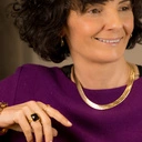 Złoty naszyjnik typu choker z płaskiego łańcucha. ANGELINO