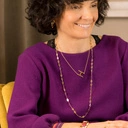 Złoty wisiorek na łańcuszku z zawieszką z literką H. H - HANIA