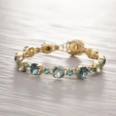 Pozłacana bransoletka z błękitnymi kryształkami. CHCĘ MIEĆ