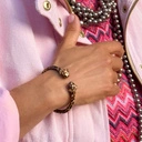 Emaliowana bransoletka z dwiema głowami jaguarów. W CZTERY OCZY