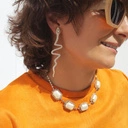 Długie pozłacane kolczyki w kształcie żmii z cyrkoniami. KRYSZTAŁOWE ŻMIJE