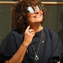 Pozłacany wisiorek z głową małej pantery z ringiem. KOTKA PSOTKA