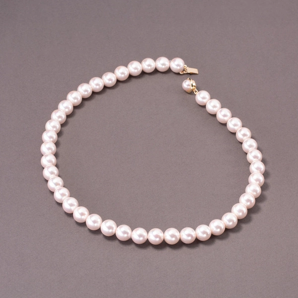 Naszyjnik ze szklanych pereł Majorka w delikatnym różu. ZOSTAŃ JESZCZE ŁYK