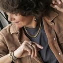 Lekka bransoletka ze złotych i srebrnych ogniw.  RÓŻNE OBLICZA