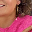 Lekkie kolczyki wiszące z łańcuszka i kryształków. CHWILA DLA SIEBIE