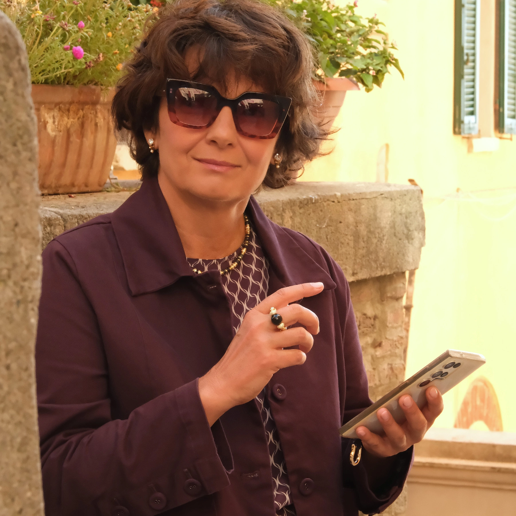 Złocone kolczyki z perełką, kryształem i koralikami. DISCO VIBES