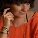 Bransoletka imitująca skórę węża z kryształkami. TAK JAK LUBIĘ