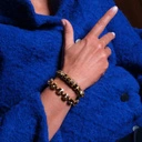 Zaciskana bransoletka z łańcuszkiem i kryształkami. ZAWSZE JEST PLAN B