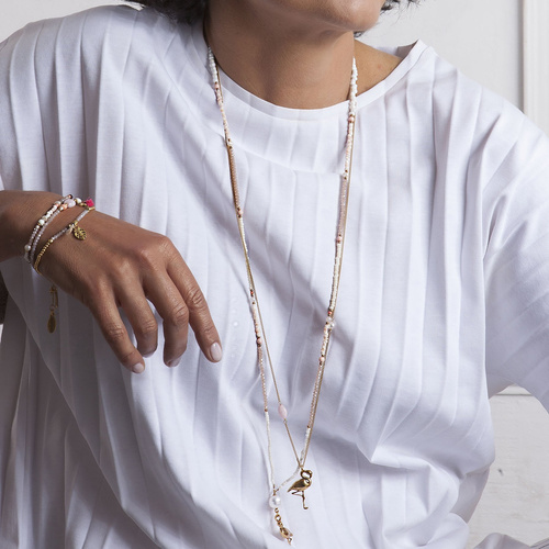 Liść z bajki. Bransoletka z koralikami